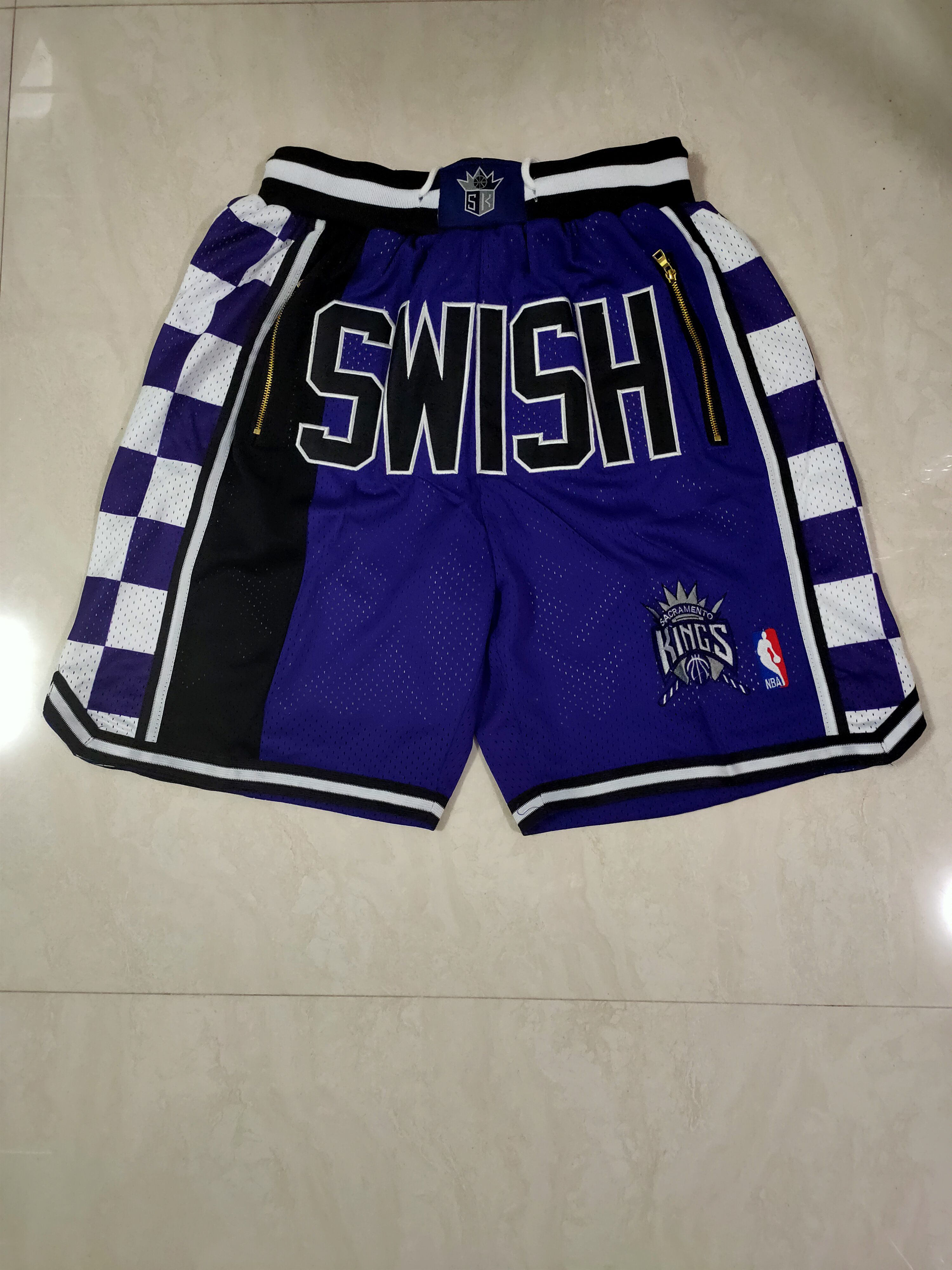 Men NBA 2021 Sacramento Kings Purple Shorts->san antonio spurs->NBA Jersey